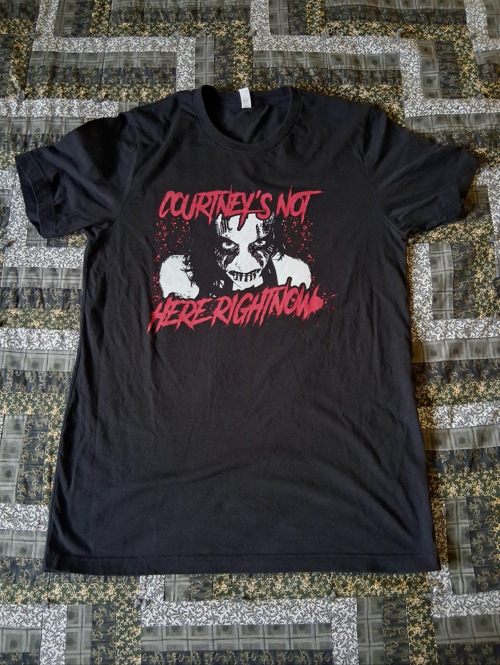 Rosemary Courtney's Not Here Right Now Black T-Shirt Adult Large TNA Wrestling